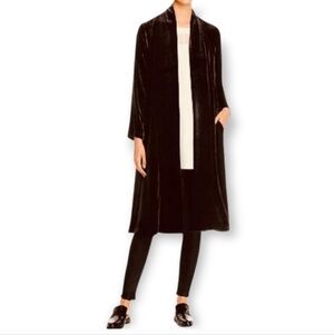 Eileen Fisher Velvet Robe - Deep Purple